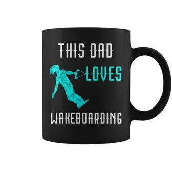 This Dad Loves Wakeboarding Waterski Water Skiing Skier Papa Coffee Mug - Monsterry