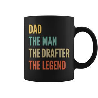 The Dad The Man The Drafter The Legend Coffee Mug - Monsterry UK