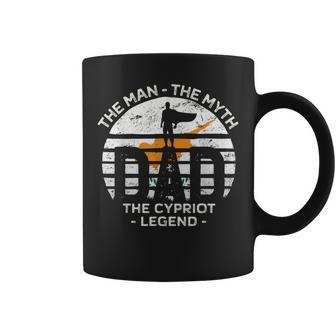 Dad The Man The Myth The Cypriot Legend Cyprus Vintage Flag Coffee Mug - Monsterry DE