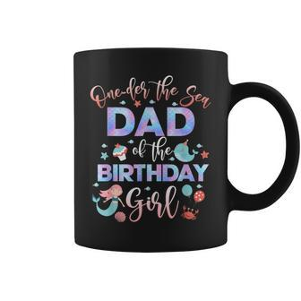 Dad Of The Mermaid Birthday Girl Under Sea Papa 1St Coffee Mug - Thegiftio UK