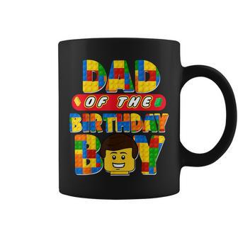 Dad And Mom Birthday Boy Building Brick Family Matching Coffee Mug - Monsterry DE