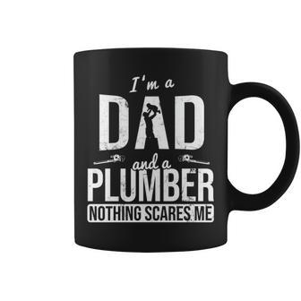 Dad And Plumber Nothing Scares Me Father Plumber Coffee Mug | Mazezy UK