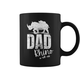 Dad Rhino Proud Dad Joke Apparel For Papa Vintage Coffee Mug - Monsterry DE