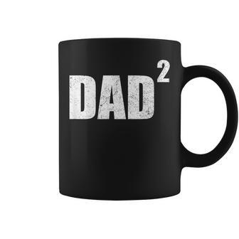 Dad Squared Second Pregnancy Announcement 2 Kid Coffee Mug - Monsterry