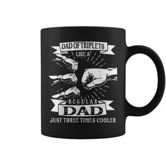 Dad Of Triplets Like A Regular Dad Father's Day Daddy Cute Coffee Mug - Monsterry CA