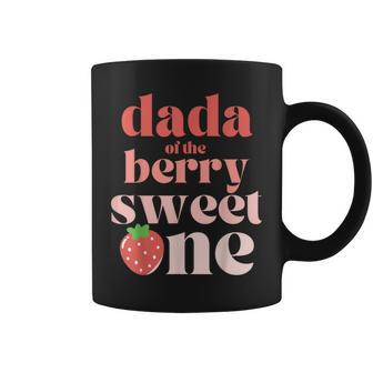 Dada Of The Berry Sweet One Strawberry Birthday Party Dad Coffee Mug - Monsterry DE