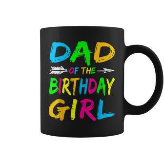 Dada Of The Birthday Girl Glows Retro 80'S Party Glow Coffee Mug - Seseable