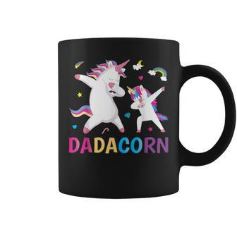 Dadacorn Dabbing Unicorn Dad From Daughter Girl Fathers Day Coffee Mug - Monsterry DE