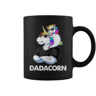Dadacorn Muscle Unicorn Dad Baby Daughter Fathers Day Coffee Mug - Monsterry