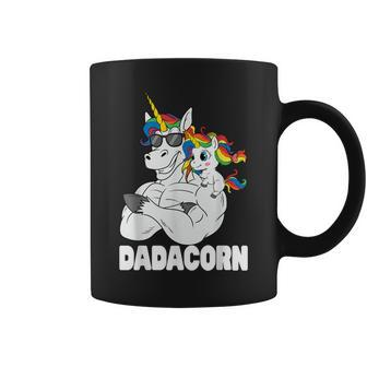 Dadacorn Muscle Unicorn Dad With Baby Daughter Sunglasses Coffee Mug - Monsterry DE