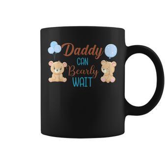 Daddy Can Bearly Wait Bear Gender Neutral Boy Baby Shower Coffee Mug - Monsterry AU