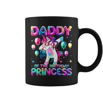 Daddy Of The Birthday Princess Girl Dabbing Unicorn Daddy Coffee Mug - Thegiftio UK