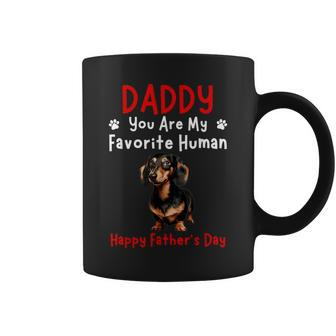 Daddy Dachshund Dad You Are My Favorite Human Father's Day Coffee Mug - Thegiftio UK