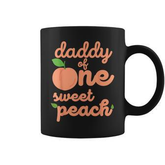 Daddy Dad First Birthday One Sweet Peach Bday Matching Coffee Mug - Monsterry DE