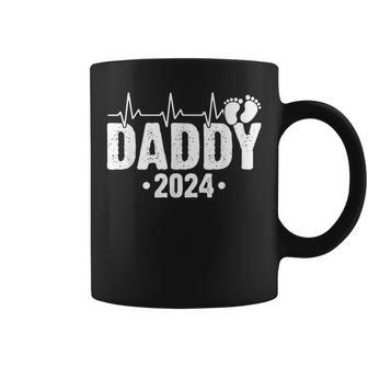 Daddy To Be New Dad First Time Daddy Heartbeat Daddy 2024 Coffee Mug - Monsterry UK