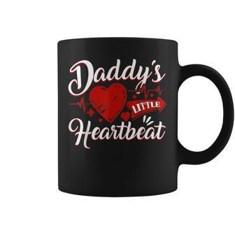 Daddy's Little Heartbeat Best Dad For Fathers Day Coffee Mug - Monsterry