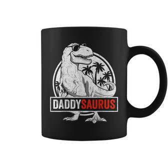 Daddysaurus Dad Fathers Day T Rex Dinosaur Coffee Mug - Monsterry