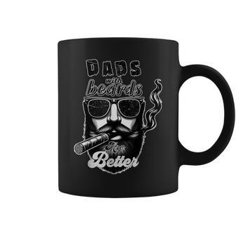 Dads With Beards Are Better Distressed Introvert Father Day Coffee Mug - Seseable