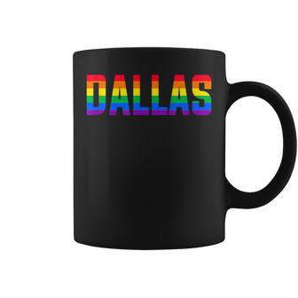 Dallas Texas Tx Lgbt Gay Pride Rainbow Flag Coffee Mug - Monsterry UK