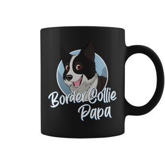 Damen Border Collie Papa Mit Comic Zeichnung Herren Mit-Ausschnitt Tassen - Geschenkecke