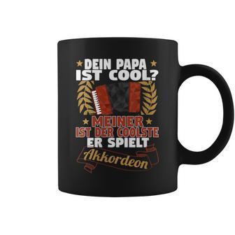 Damen Dein Papa Ist Cool Meiner Spielt Akkordeon Akkordeonspieler Mit-Ausschnitt Tassen - Geschenkecke