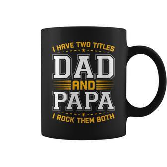 Damen Ich Habe Zwei Titel Papa Und Papa Lustigeratertag Papa Mit-Ausschnitt Tassen - Geschenkecke