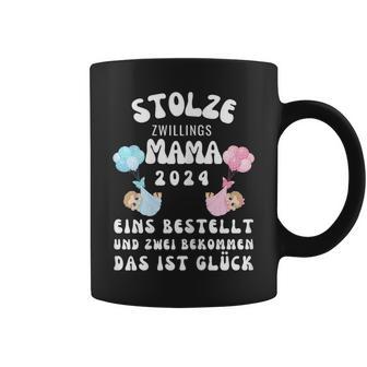 Damen Mamaon Zwillingen 2024 Spruch Stolze Zwillingsmama 2024 Tassen - Geschenkecke