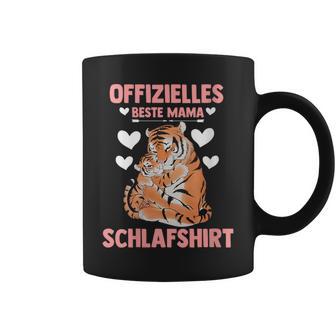 Damen Offizielles Beste Mama Schlaf Tiger Muttertag Mutter Mit-Ausschnitt Tassen - Geschenkecke