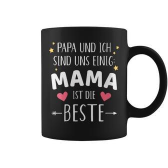 Damen Papa Und Ich Sind Uns Einig Mama Ist Die Beste Mit-Ausschnitt Tassen - Geschenkecke