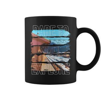 Dare To Explore Train Coffee Mug - Monsterry DE
