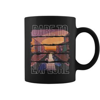 Dare To Explore Travel Coffee Mug - Monsterry