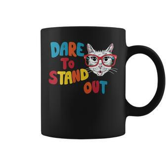 Dare To Stand Out Cat Lovers Trendy Ns Coffee Mug - Monsterry AU