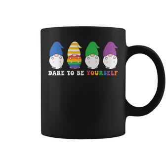 Dare To Be Yourself Cute Lgbt Pride Coffee Mug - Monsterry