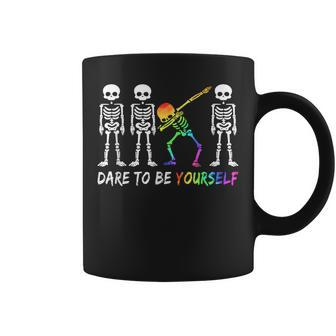 Dare To Be Yourself Cute Lgbt Pride Coffee Mug - Monsterry AU