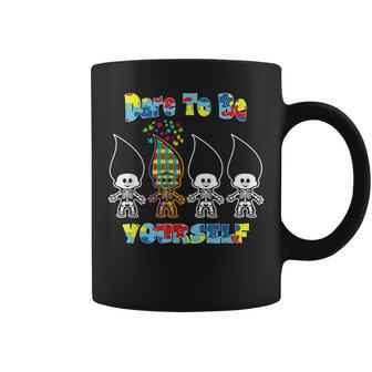 Dare To Be Yourself Puzzle Autism Awareness Month Coffee Mug - Monsterry DE