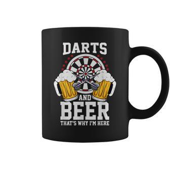Darts And Beer That's Why I'm Here Darts Coffee Mug - Thegiftio UK