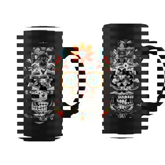 Day Of The Dead Inspired Sugar Skull Coffee Mug | Seseable CA