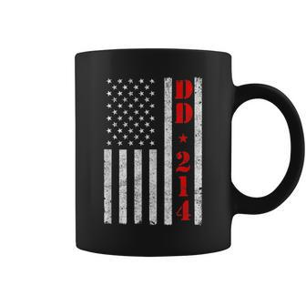 Dd-214 Alumni Vintage American Flag Us Military Veteran Coffee Mug - Monsterry DE