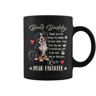 Dear Daddy Bernese Mountain Dog Dad Father's Day 2024 Men Coffee Mug - Thegiftio UK