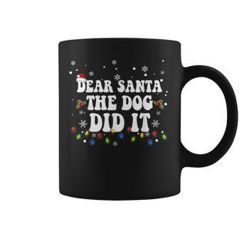 Dear Santa The Dog Did It Christmas Pjs Family Matching Coffee Mug | Mazezy