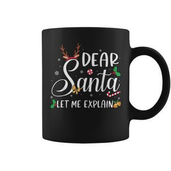 Dear Santa Let Me Explain Christmas Reindeer Family Matching Coffee Mug | Mazezy UK