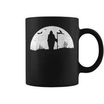 Death Grim Reaper Graphic T Distressed Vintage Look Coffee Mug - Monsterry CA
