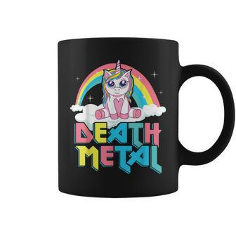 Death Metal Rainbow Unicorn Heavy Metal Coffee Mug - Thegiftio UK