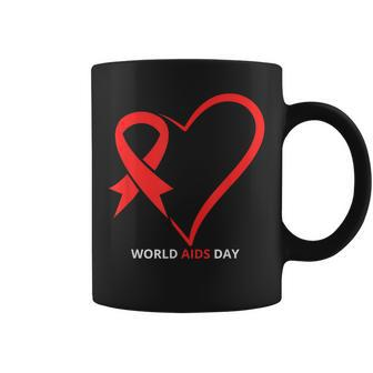 In December We Wear Red World Aids Day 2023 Coffee Mug - Thegiftio UK