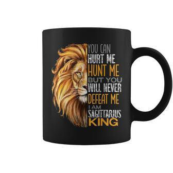 Never Defeat Me Strong Sagittarius King Dads Zodiac Coffee Mug - Monsterry DE