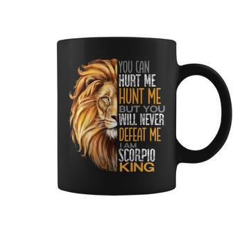 Never Defeat Me Strong Scorpio King Dads Zodiac Coffee Mug - Monsterry DE