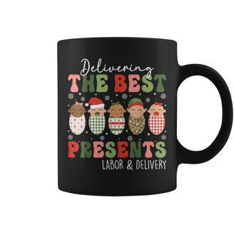 Delivering The Best Presents Labor Delivery Nurse Christmas Coffee Mug - Monsterry DE