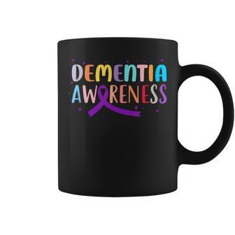 Dementia Awareness Purple Color Ribbon September Support Coffee Mug - Thegiftio UK