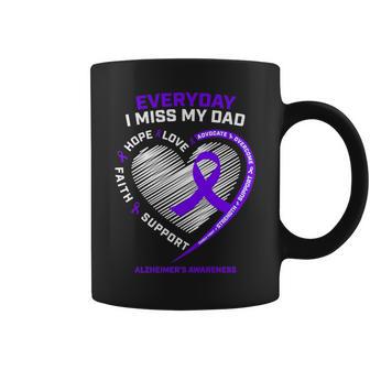 Dementia Products In Memory Dad Purple Alzheimers Awareness Coffee Mug - Monsterry