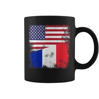 Demi Drapeau Français Cadeauintage France Usa Tasse - Cadeauxyz